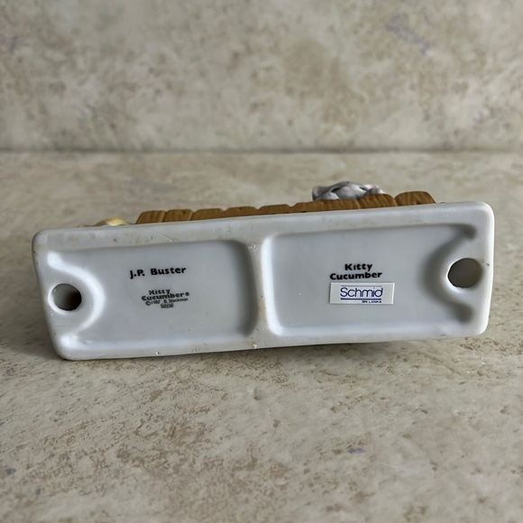 Vintage Schmid Kitty Cucumber Figurine J. P. Buster Sign 1987 - Picture 4 of 8